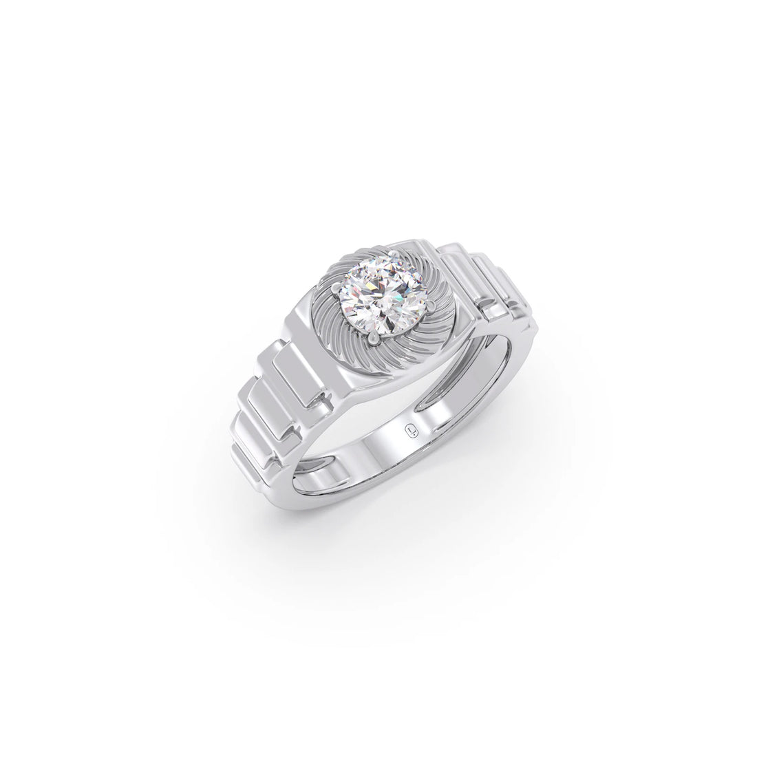 Men’s Bezel-Set Solitaire Lab-Grown Diamond Ring