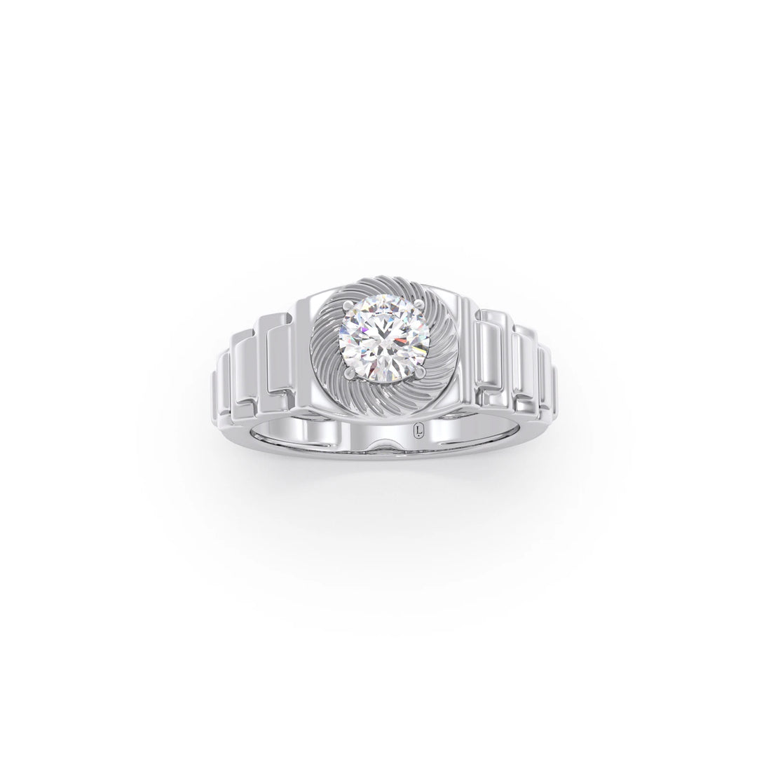 Men’s Bezel-Set Solitaire Lab-Grown Diamond Ring