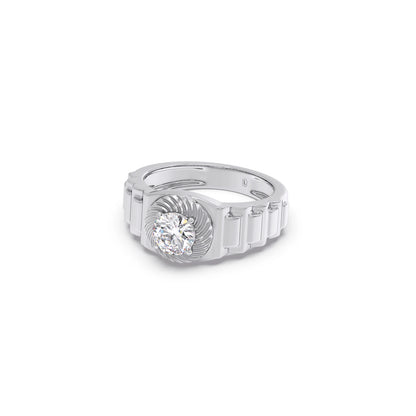 Men’s Bezel-Set Solitaire Lab-Grown Diamond Ring
