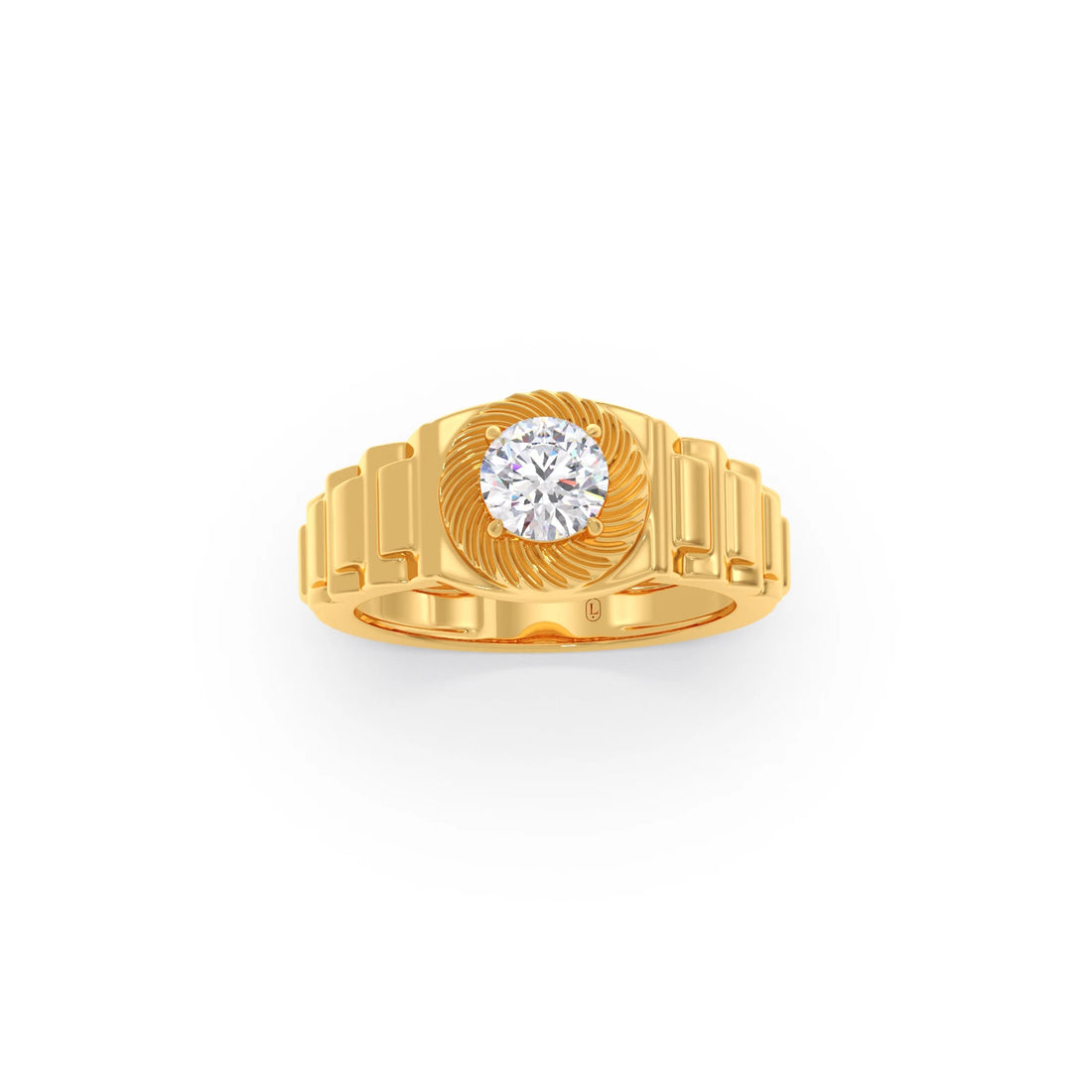 Men’s Bezel-Set Solitaire Lab-Grown Diamond Ring