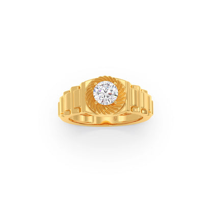 Men’s Bezel-Set Solitaire Lab-Grown Diamond Ring