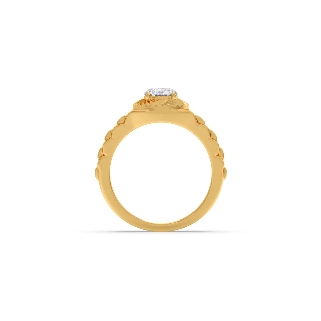 Men’s Bezel-Set Solitaire Lab-Grown Diamond Ring
