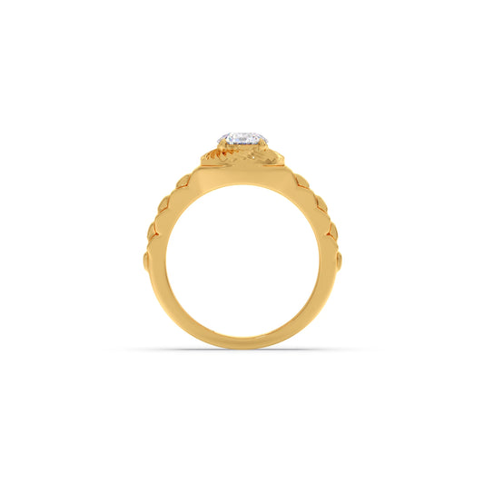 Men’s Bezel-Set Solitaire Lab-Grown Diamond Ring