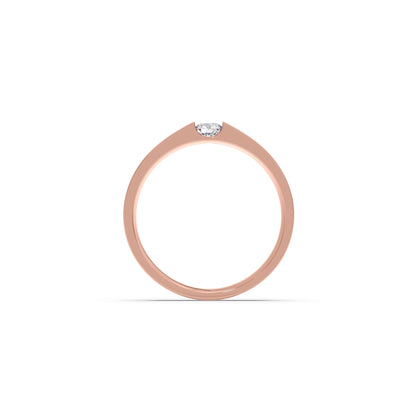 Men’s Dual-Line Solitaire  Band