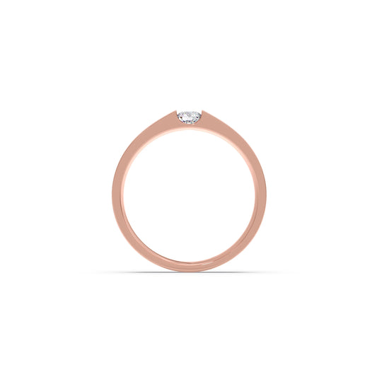Men’s Dual-Line Solitaire  Band