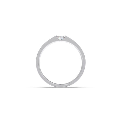 Men’s Dual-Line Solitaire  Band