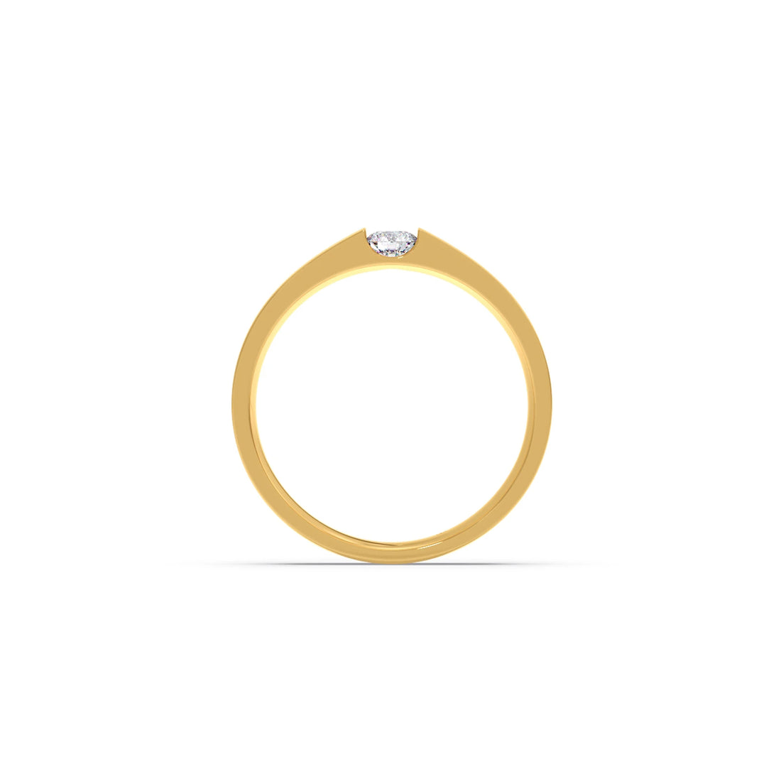 Men’s Dual-Line Solitaire  Band