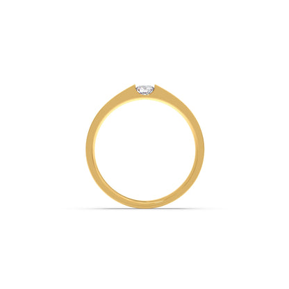Men’s Dual-Line Solitaire  Band