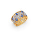 Gemstone & Diamond Wide Band Ring