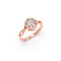 Radiant Round Halo Diamond Engagement Ring