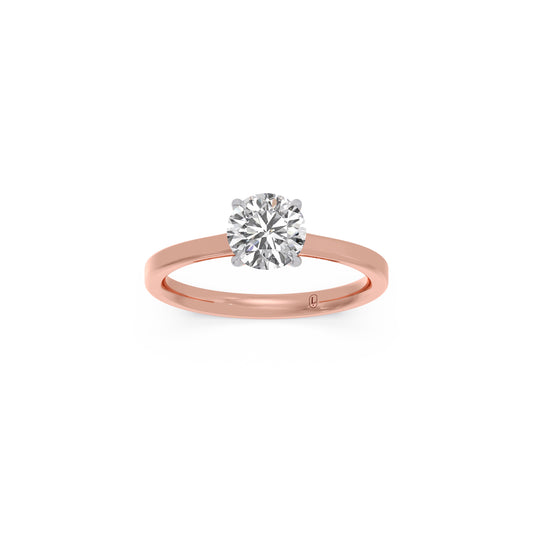 Round Solitaire Engagement Ring – 6.50 MM - Rose