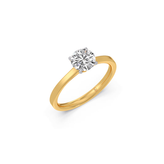 Round Solitaire Engagement Ring – 6.50 MM - Yellow