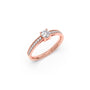 4 Prong Round Pave Engagement Ring – 4.4 MM