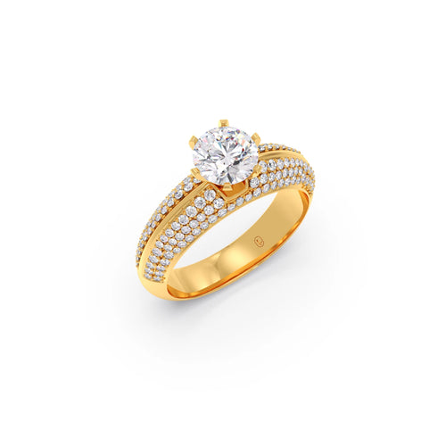 Round-Cut Diamond Engagement Ring