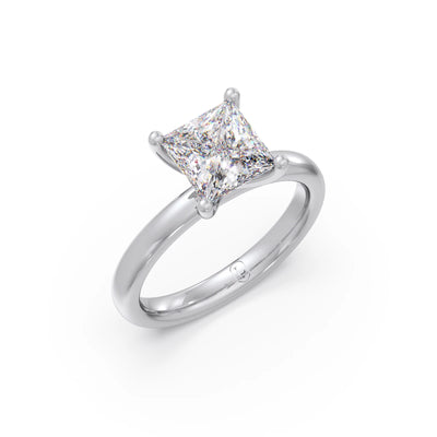 2.11 Ct Princess-Cut Solitaire Engagement Ring