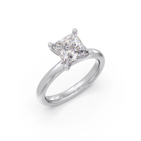 2.11 Ct Princess-Cut Solitaire Engagement Ring