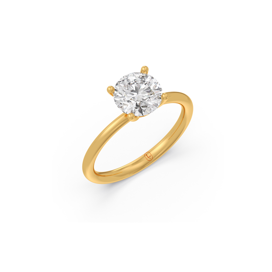 Round Petite Solitaire Engagement Ring