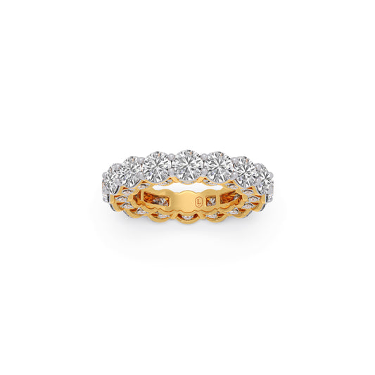Shimmering Round Diamond Eternity Band - Yellow