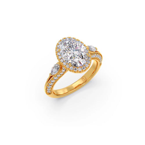 Oval Classic Halo Engagement Ring
