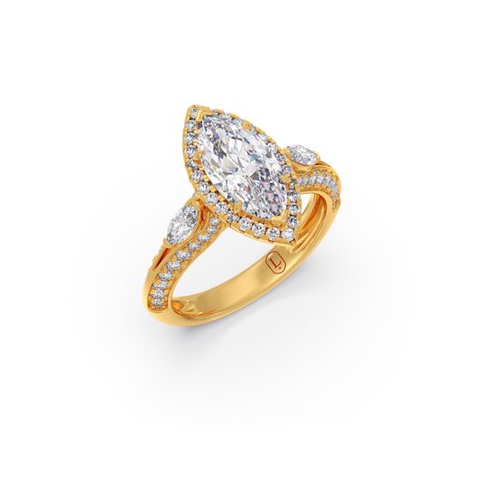 Royal Marquise Diamond Ring - Yellow