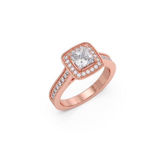Royal Princess Halo Engagement Ring