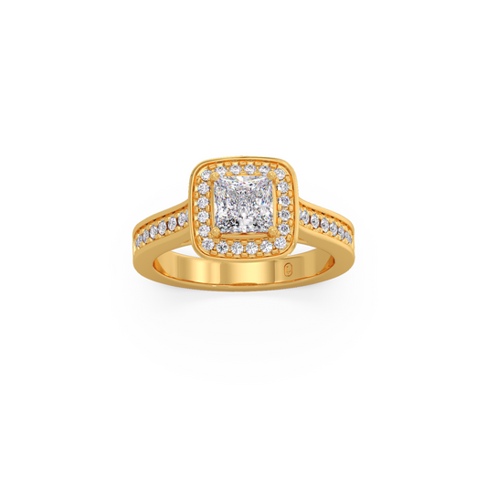 Royal Princess Halo Engagement Ring