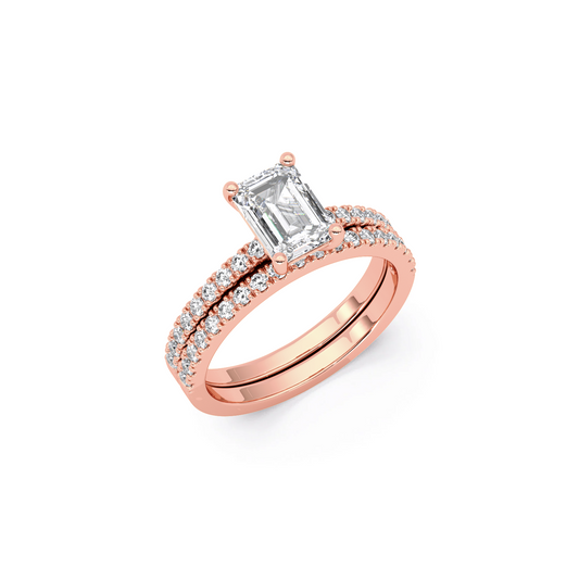 Stackable Emerald-Cut Wedding Ring
