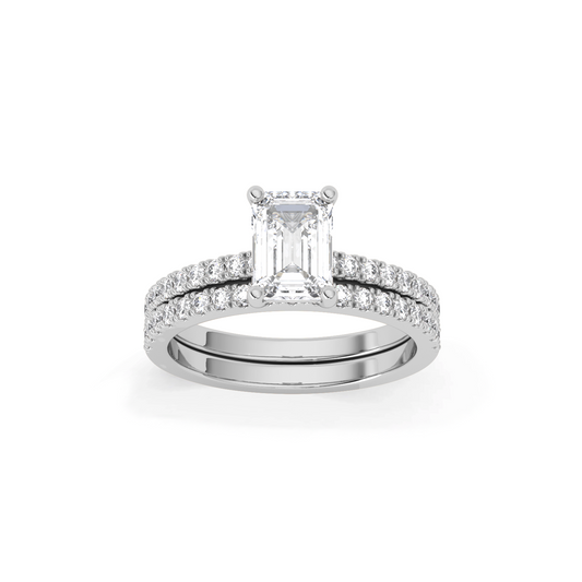 Stackable Emerald-Cut Wedding Ring