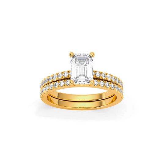 Stackable Emerald-Cut Wedding Ring