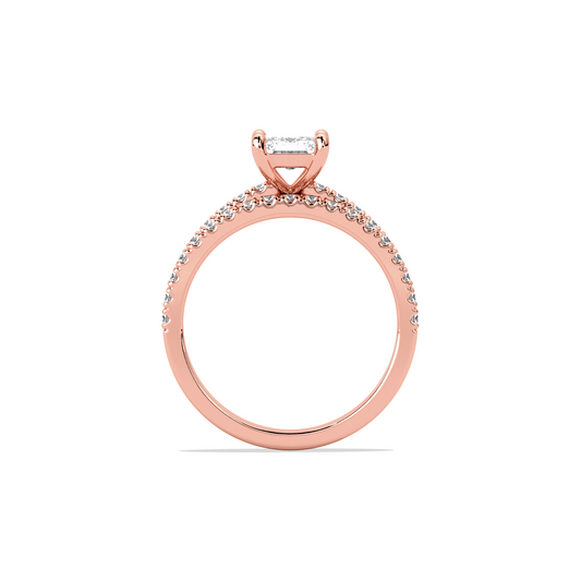 Stackable Emerald-Cut Wedding Ring