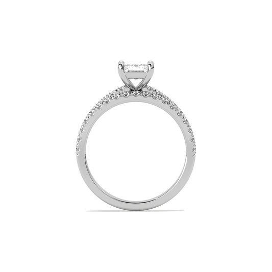 Stackable Emerald-Cut Wedding Ring