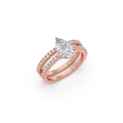 Stackable Pear- Cut Engagement Ring