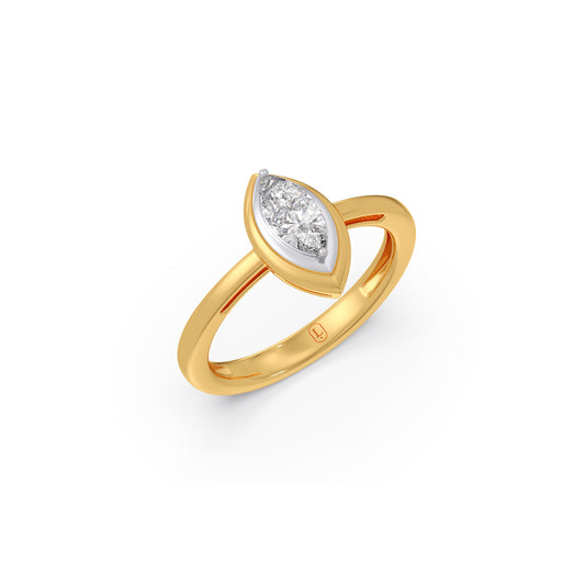 Ethereal Marquise Solitaire Ring - Yellow