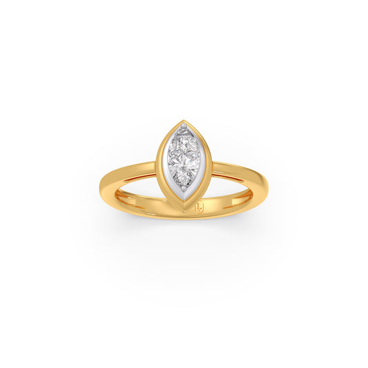 Ethereal Marquise Solitaire Ring - Yellow