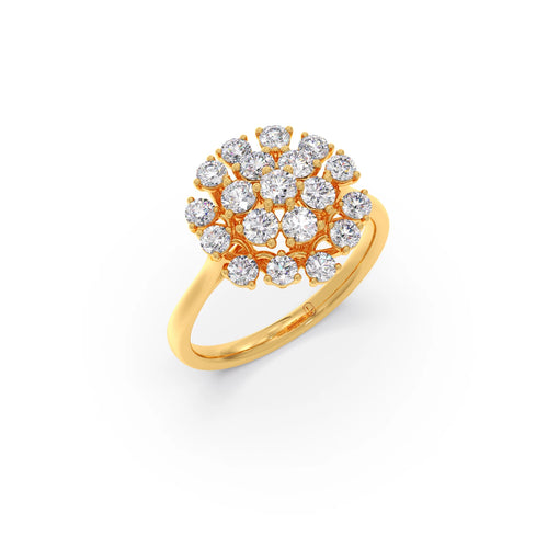 Round Diamond Cluster Ring