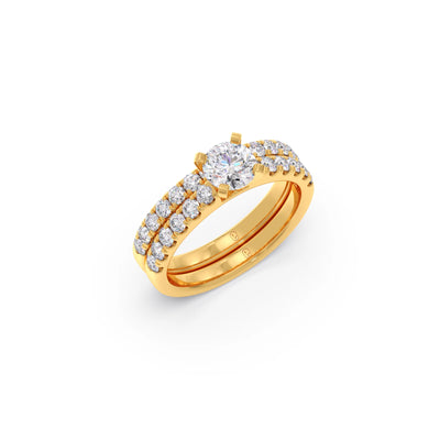 Round Cut Stackable Diamond Wedding Ring