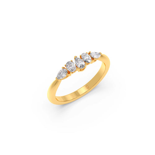 Dewdrop Band Diamond Ring