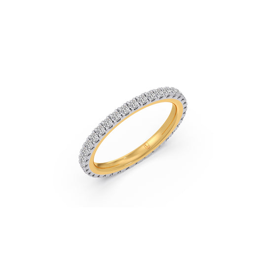 Small Round Diamond 0.72ct Eternity Band - Yellow