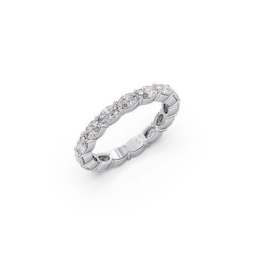 2.0Ct Oval Cut Diamond Eternity Band