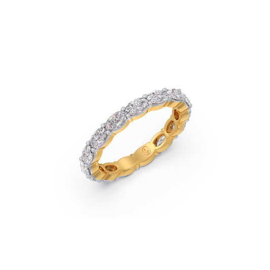 3 ct Timeless Oval Diamond Eternity Band - Yellow