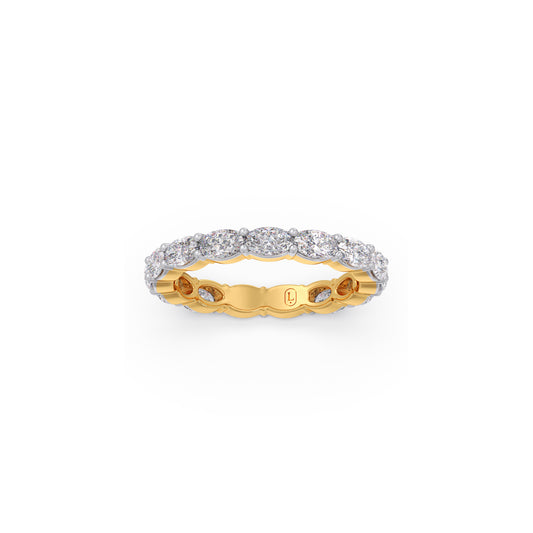 3 ct Timeless Oval Diamond Eternity Band - Yellow
