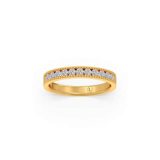 0.38ct Round Diamond Channel Eternity Band - Yellow