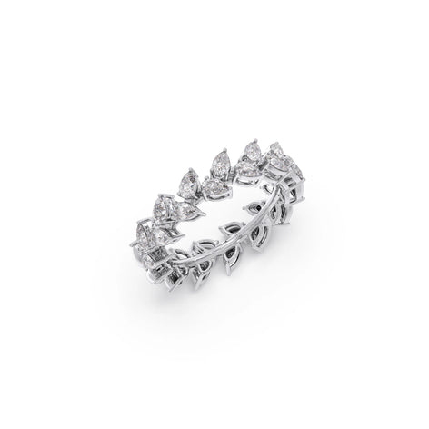 Pear Cut 0.85CT Diamond Eternity Band