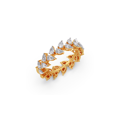Pear Cut 0.85CT Diamond Eternity Band