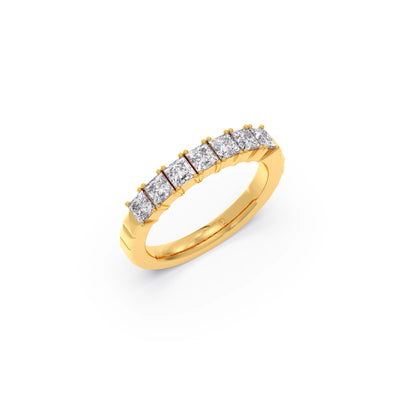 1.05ct Princess Cut Half Eternity Band