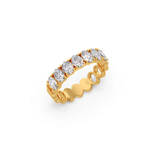 Half Eternity Oval Diamond Band 1.43Ct - Yellow