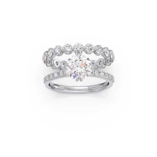 3.62ct Round Diamond Prong Stackable Ring