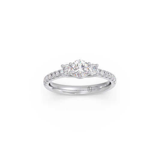 Round Brilliant Trilogy Ring