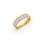 Wide Band Round Diamond Half Eternity Ring