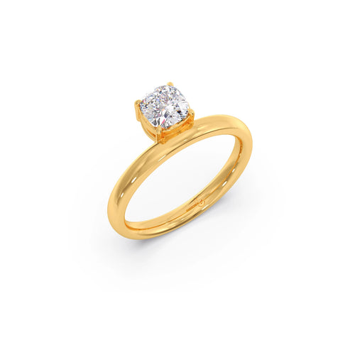 Classic Cushion Cut Diamond Ring